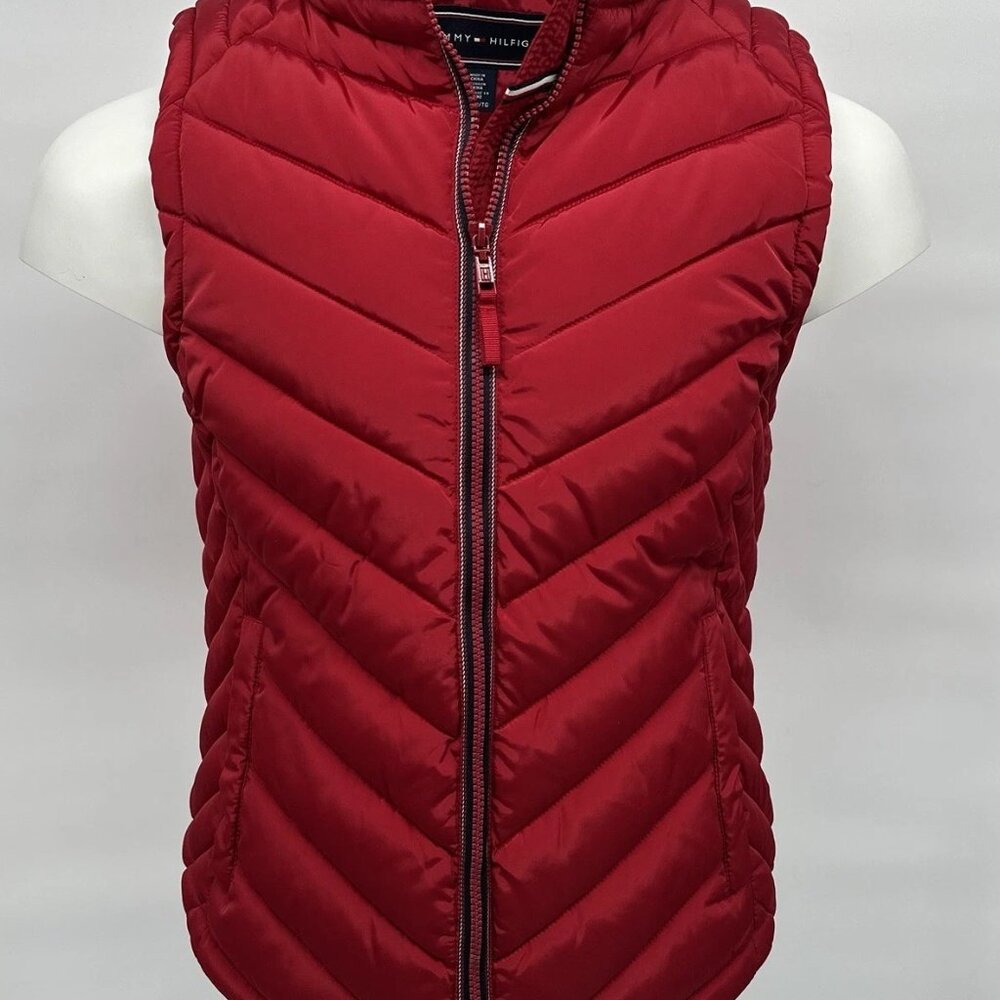 Tommy Hilfiger Insulated Puffer Vest Men's Size L Burgundy Red NWT